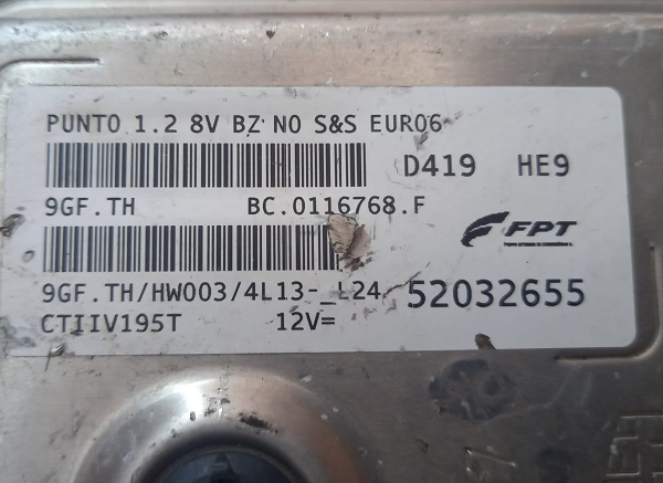 52032655 Motor Beyni 9GF.TH 9GFTH Fiat Punto Motor Beyni 51918335 51986258 Fiat Punto 1.2 Motor Beyni 51899832 51969922 Fiat Punto 1.2 8V Motor Beyni 51969921 51976590 Fiat Punto 1.2 8V Benzinli Motor Beyni 51987310