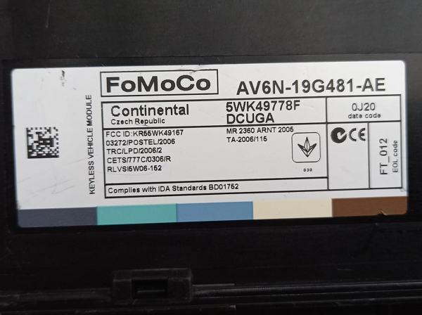 AV6N-19G481-AE Gem Modülü 5WK49778F AV6N19G481AE C-Max Merkezi Kilit Beyni 1829420 AV6N-19G481-AM Kuga Merkezi Kilit Beyni AV6N19G481AM 5WK49778N Focus Merkezi Kilit Beyni AV6N-19G481-AE