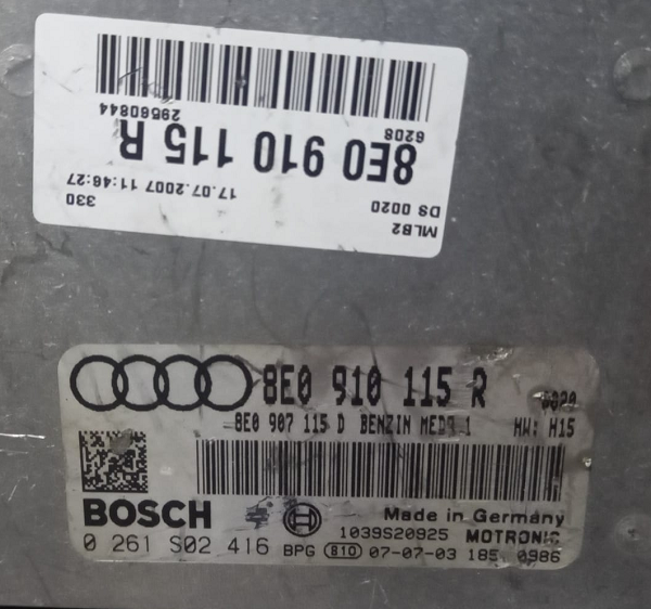 MED9.1 Motor Beyni, Audi A4 Motor Beyni, Audi A4 Tfsi Motor Beyni, Audi A4 Tfsi 2.0 Motor Beyni, Audi A4 2.0 Tfsi Motor Beyni, 0261S02416, 8E0910115R, 8E0907115D,