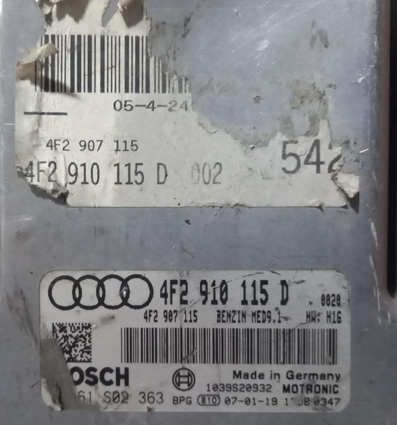 0261S02363 Motor Beyni, Audi A6 2.0 TFSI Motor Beyni, Audi A6 S6 2.0 TFSI Motor Beyni, Audi A6 S6 C7 2.0 TFSI Motor Beyni, 0261S02363, 4F2910115D, 4F2907115, MED9.1,