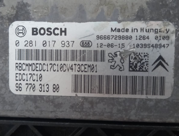 EDC17C10 Motor Beyni, Peugeot 206 Motor Beyni, Peugeot 207 Motor Beyni, Peugeot 208 Motor Beyni, Peugeot 308 Motor Beyni, Citroen C3 Motor Beyni,