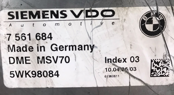7561684, BMW 530i Motor Beyni 7561684, BMW 530Xi Motor Beyni 7561684, BMW 325i Motor Beyni 7561684, BMW 330i Motor Beyni 7561684, BMW 130i Motor Beyni 7561684, BMW Z4 3.0i Motor Beyni