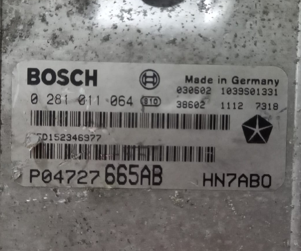 0261011064 Motor Beyni, Chrysler Grand Voyager Motor Beyni, Chrysler Voyager Motor Beyni, Grand Voyager Motor Beyni, Voyager Motor Beyni, 0261011064, P04727665AB, EDC15C5-7.18, HN7ABO,