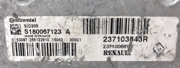 237103843R Motor Beyni, Megane 3 1.5 dci motor beyni, Fluence motor beyni, Megane 3 motor beyni, SID305, SİD305,